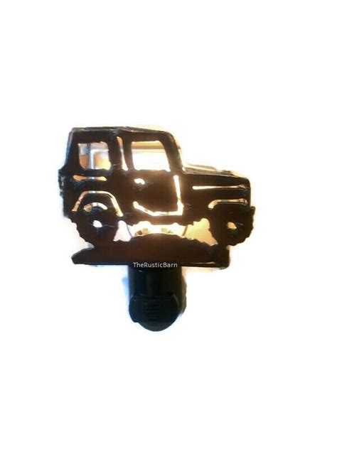 Jeep 3 D Night Light Made Of Rustic Rusty Rusted Recycled Etsy