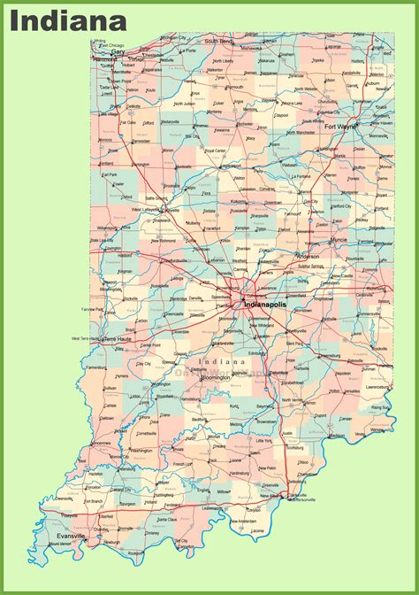 Printable Map Of Indianapolis Printable Maps