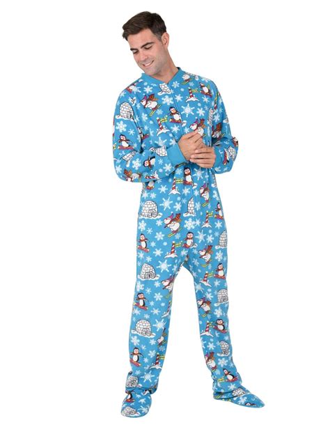 Footed Pajamas Winter Wonderland Adult Fleece One Piece Adult