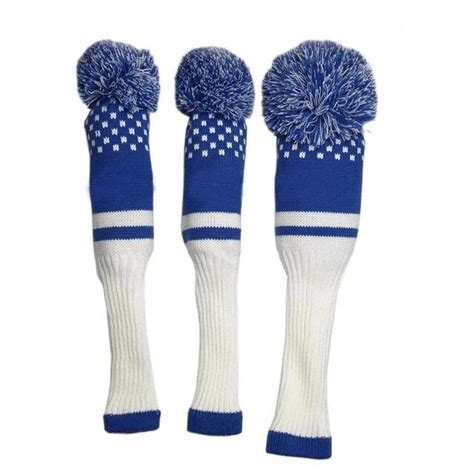 3pcs Wool Knitted Golf Club Head Covers Golf Headcovers Putter
