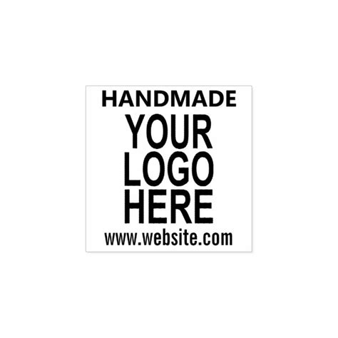 Custom Business Logo Handmade Rubber Stamp Zazzle