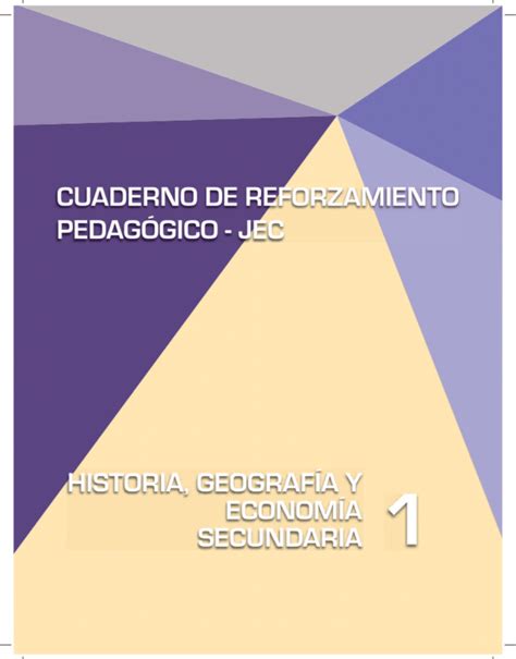 Historia Geografia Y Economia 1 Secundaria Cuaderno De Reforzamiento