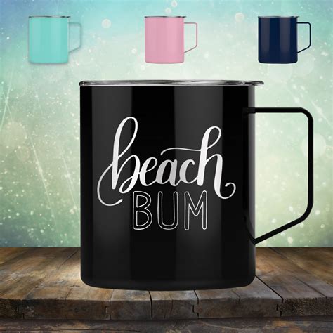 Beach Bum 14 Oz Coffee Mug Ts Engraved Summer Beaches Etsy