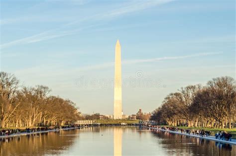 Washington Monument And Lincoln Memorial Reflecting Pool In Washington