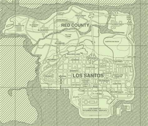 Political Map Of Los Santos Full Size
