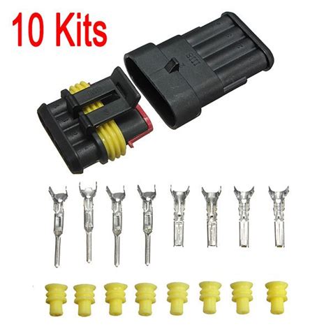 Best Promotion 10 Set Car Auto 4 Pin Way Sealed Waterproof Electrical