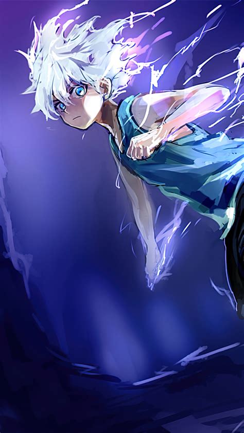 Killua Zoldyck Lightning Hunter X Hunter Anime Hd Phone Wallpaper