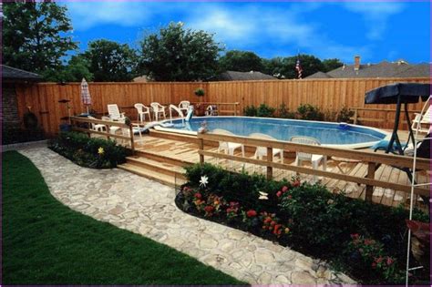 Above Ground Pool Ideas Above Ground Swimming Pool With Deck Above