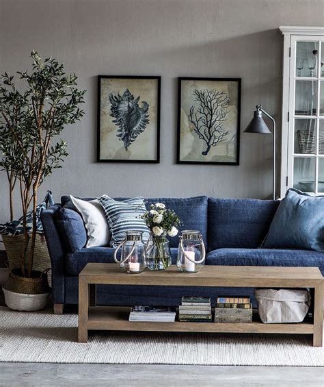 40 Vintage Blue Living Room Design Ideas You Must Have Blue Sofas