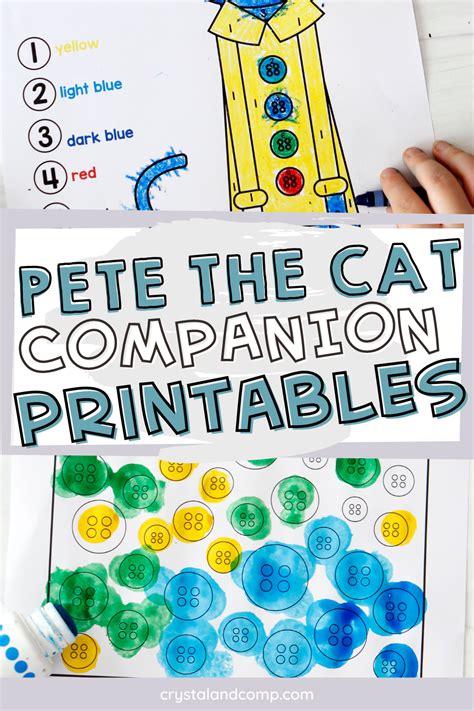 Pete The Cat And His Four Groovy Buttons Printables Pete The Cat