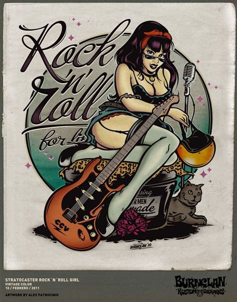 Stratocaster Rock N Roll Girl Swank O Art