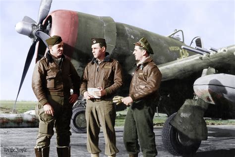 C Usaaf 56th Fighter Group 63rd Fighter Squadron L R Major Paul A