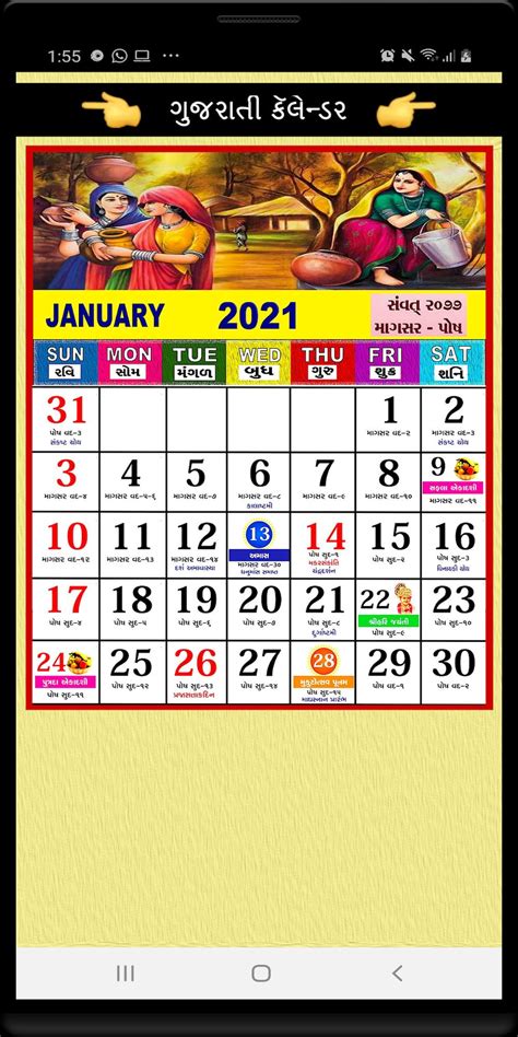 Tithi Toran Gujarati Calendar 2025 January
