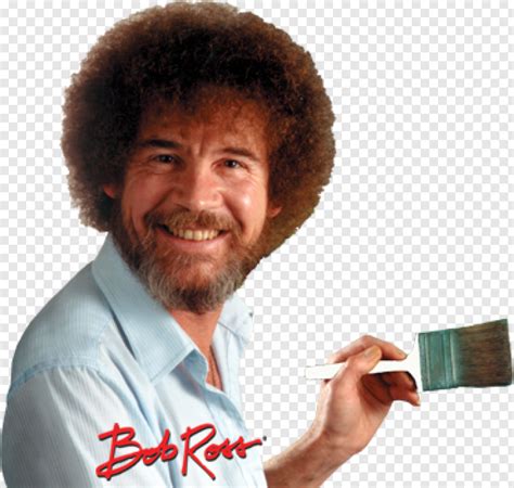 Bob Ross Bob Ross Afro Png Png Black And White Download Hd Png