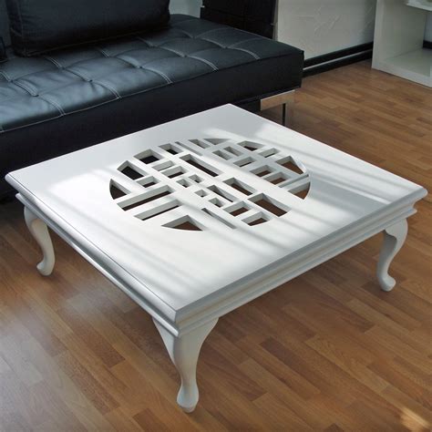 Classic White Lacquer Square Coffee Table Mstrf Touch Of Modern