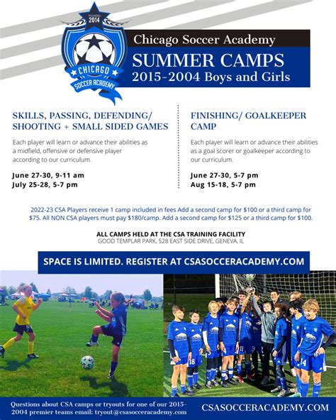 Welcome Csa 2022 Summer Camps Chicago Soccer Academy