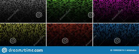 Set Of Colorful Technology Horizontal Luminous Backgrounds Gradient