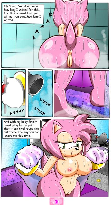 Rule 34 Amy Rose Anus Breasts Comic Female Green Eyes