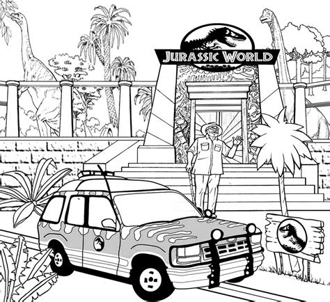 Jurassic World Coloring Page