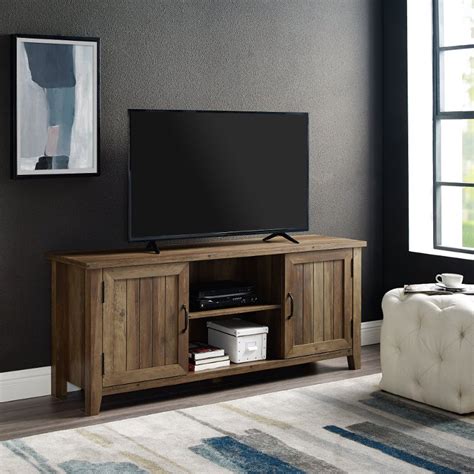 Brown 58 Inch Tv Stand Rustic Oak Rc Willey Furniture Store