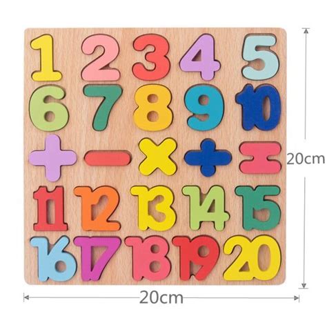 Kids Wooden 3d Alphabet Number Puzzle Board Baby Letter Digital