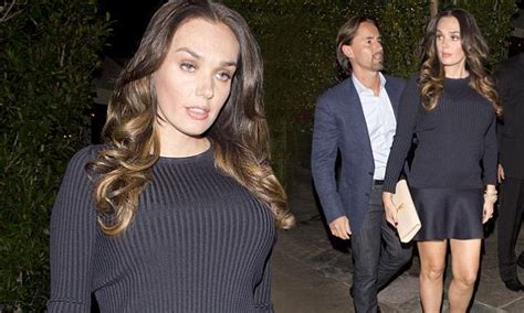 Pregnant Tamara Ecclestone Wears A Ribbed Jumper And Mini Skirt For Dinner With Husband Jay