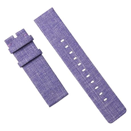 Custom Purple Canvas FitBit Watch Straps In 20mm And 22mm From CONKLY