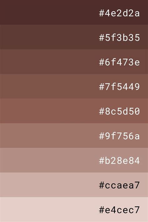Brown Color Palette With Hex Codes Color Pallete Color Inspiration
