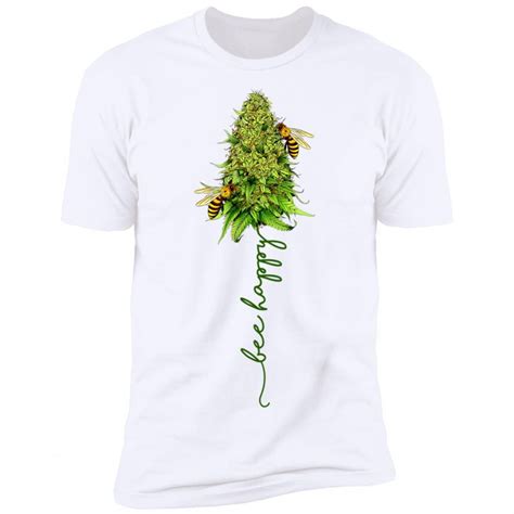 Bee Happy Cannabis Weed Funny Hippie T Shirt Awesome Tee Fashion