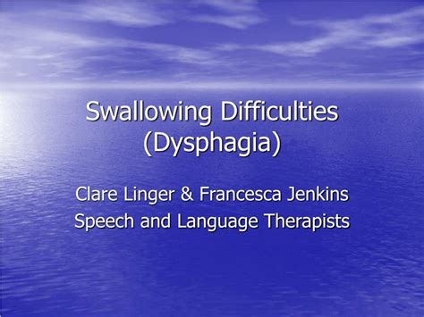 Ppt Swallowing Difficulties Dysphagia Powerpoint Presentation Free