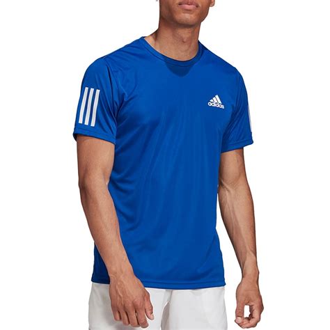 Adidas Club 3 Stripe Mens Tennis Tee Royalblue