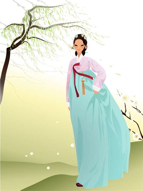 Hanbok Illustration Art Illustration Fashion Pastel Korean Korean