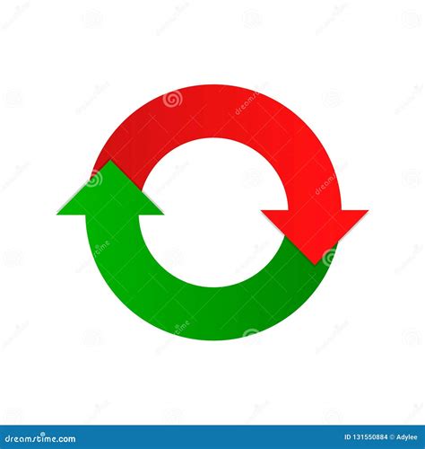 Vector Arrows Two Direction Reload Icon Circle Stock Photo