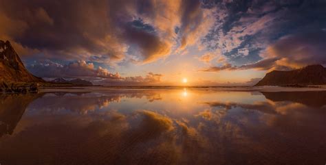 Photography Landscape Nature Sunset Lake Mountains