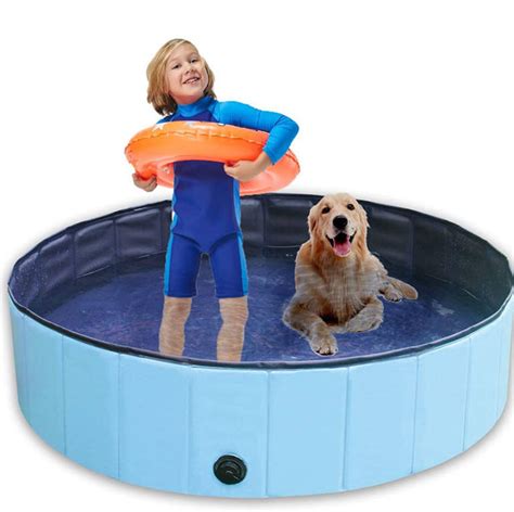 Portable Foldable Pet Bath Pool Collapsible Kiddie Dog Playing Swimming