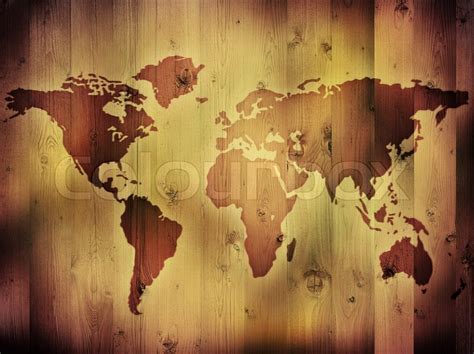Map Of The World 2d Artwork Computer Stock Photo Colourbox