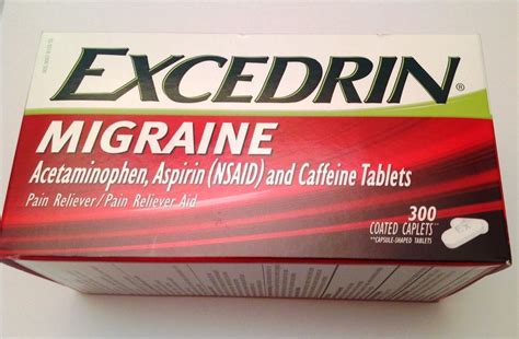 Excedrin Caffeine Content Excedrin Extra Strength Vanquish Acetaminophen Aspirin Caffeine