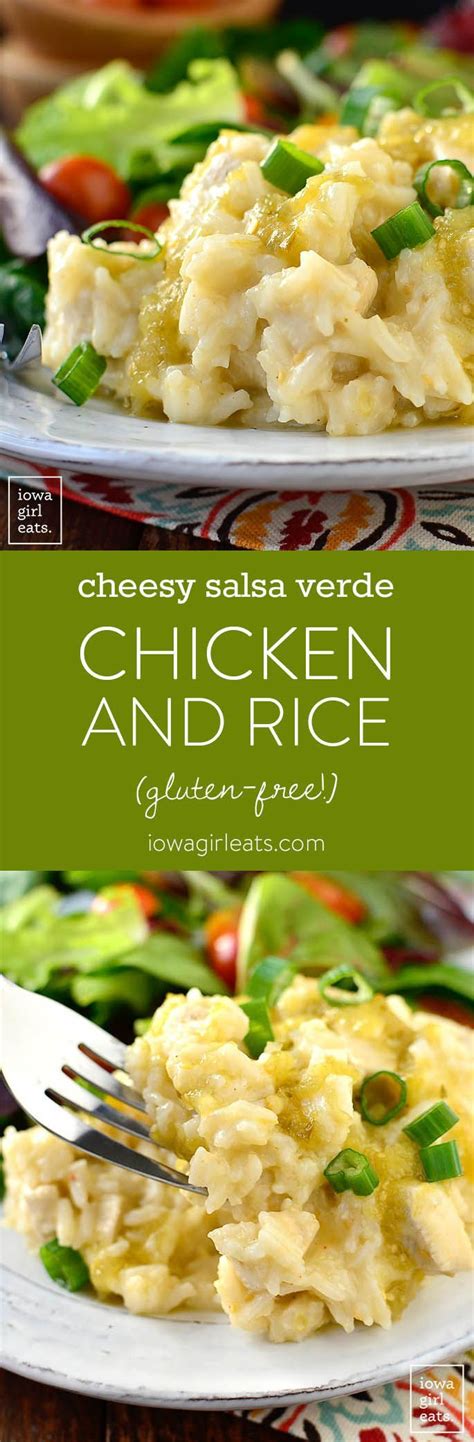 Cook as directed on package, and use for the cooked white rice in this recipe. 5-Ingredient Cheesy Salsa Verde Chicken and Rice | Recipe | Food recipes, Gluten free recipes ...