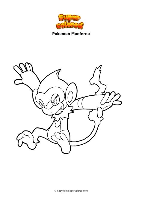 Disegno Da Colorare Pokemon Monferno
