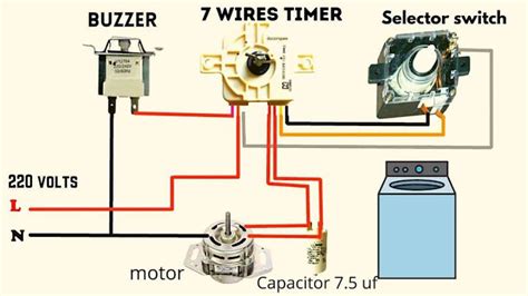 How To Connect A Universal 7 Wire Washing Machine Motor Direct To Phase