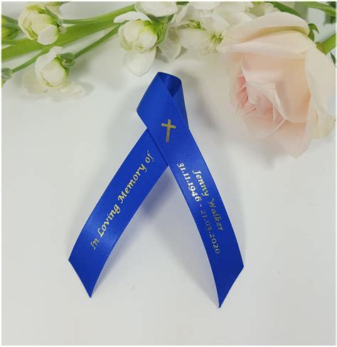 Any Artwork Blue Memorial Ribbons Or Choose Your Colour