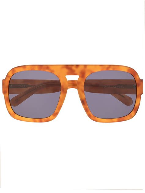 Karen Walker Karen Walker Gion Aviator Sunglasses Brown Karenwalker