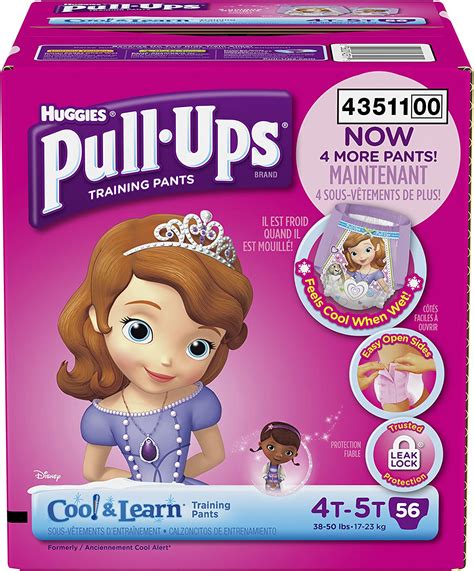 Huggies Pull Ups Training Pants With Cool And Learn For Girls Size 4t 5t 56 Count
