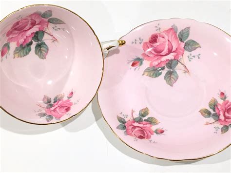 Pink Rose Paragon Tea Cup And Saucer Pink Paragon Cups Antique Teacups Vintage Tea Party