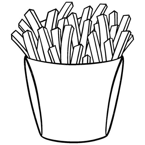 French Fries Character Coloring Page Coloring Page In 2021 Coloring