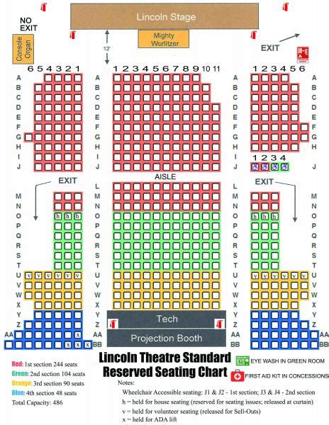 Lincoln Theater Dc Seating Chart Theater Seating Chart