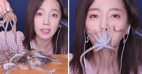 This Korean Youtuber Challenged Herself To Eat A Whole Live Octopus Koreaboo