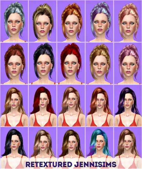 Jenni Sims Butterfly S Hairs Retextured Sims Hairs