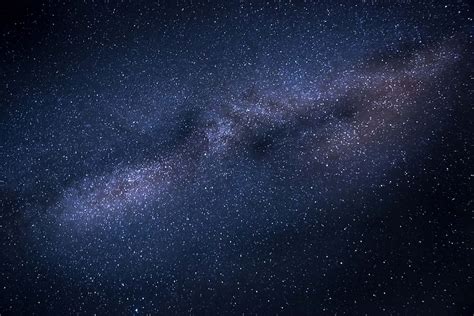 Hd Wallpaper Milky Way Galaxy At Nighttime Road Starry Night Sky