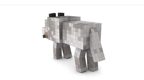 Minecraft Wolf 3d C4d